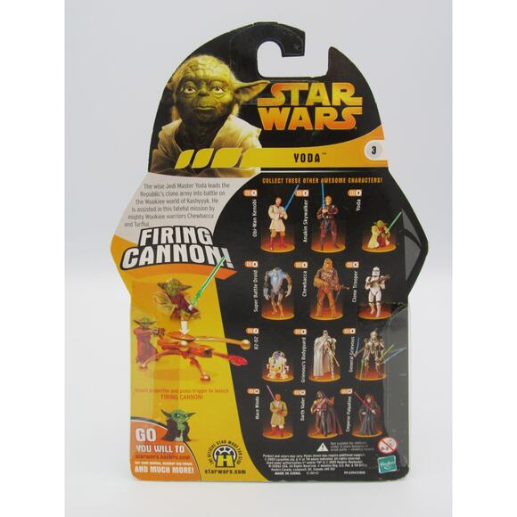 NEW Sealed Yoda Firing Cannon Revenge of the Sith Star Wars 2005 Action Figure - Picture 2 of 12